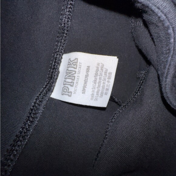 PINK Victoria's Secret Black Leggings Pink Logo Women Size Small - Picture 3 of 3